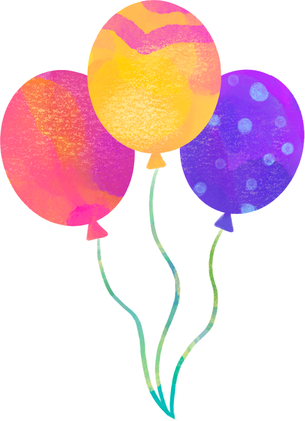 Watercolor Outer Space Birthday Balloons
